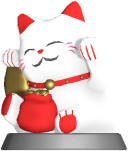 O gato de braço acenando