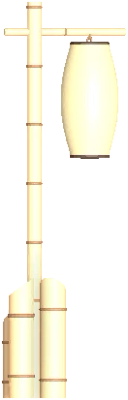 竹のスタンドランプ