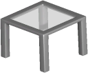 Kwadratowy metalowy stolik
