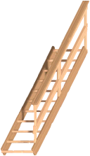 Scala con ringhiera a destra