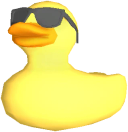 Quietscheentchen mit Sonnenbrille