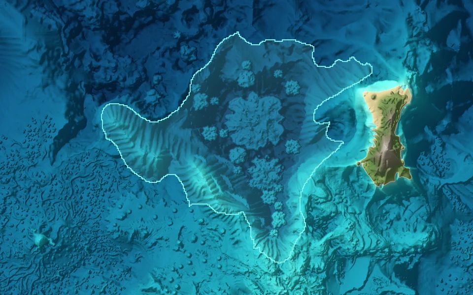 Underwater Islands on the map