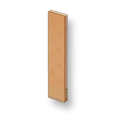 Pale Grain - Warm Brown Tall Brick Wall