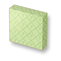 Flower Pattern - Green Rhombus Low Wall