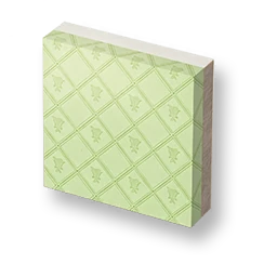 Flower Pattern - Green Rhombus Two-Tone Low Wall