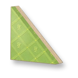 Flower Pattern - Lime Green Sloped Wall - Right