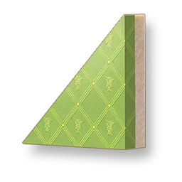Flower Pattern - Lime Green Sloped Wall - Left