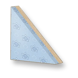 Pale Grain - Skyblue Sloped Wall - Right