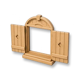 Oak Arched Window