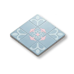Patterned Cement Tile - Frostmist Blue