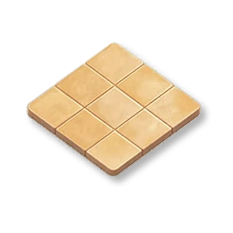 Nine-Square Tile - Amber Orange