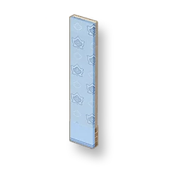 Pale Grain - Skyblue Tall Brick Wall