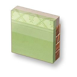 Flower Pattern - Green Rhombus Low Brick Wall