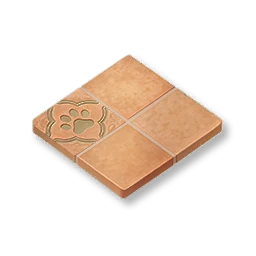 Paw Print Tile - Terracotta