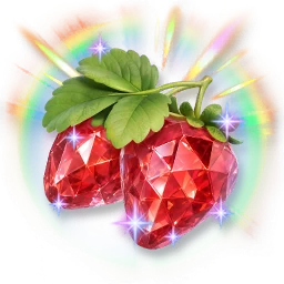 Huge Colorful Shining Crystalline Strawberry