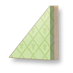 Flower Pattern - Green Rhombus Sloped Wall - Left