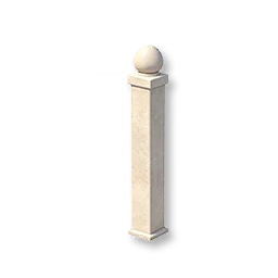 Rough Stone Railing Post