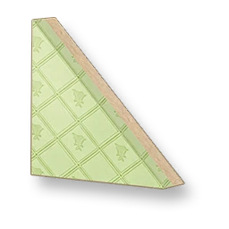 Flower Pattern - Green Rhombus Sloped Wall - Right