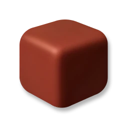 Building Block - Dark Reddish Brown