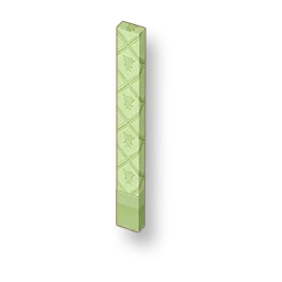 Flower Pattern - Green Rhombus Narrow Wall