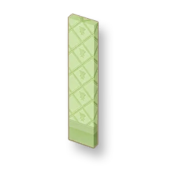 Flower Pattern - Green Rhombus Tall Wall