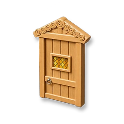 Pointed-Arch Wooden Door