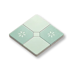 Patterned Cement Tile - Pale Green