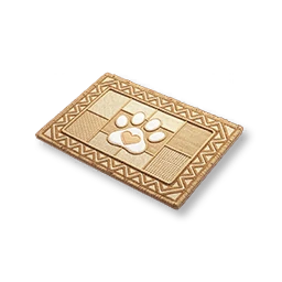 Paw-Pattern Mat - Khaki