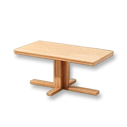 Wooden Cross-Leg Table - Pine
