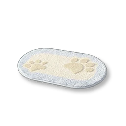 Summer Waves Pawprint Rug