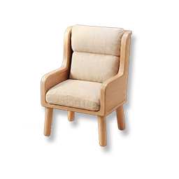 Upholstered Armchair - Oak