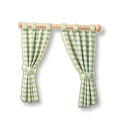 Plaid Curtains - Grass Green