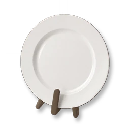 Standing Plate - White Porcelain