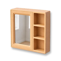 Wooden Mirror Cabinet - Oak
