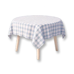 Pastoral Dining Table - Blue & White Check