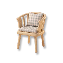 Pastoral Dining Chair - Blue & White Check