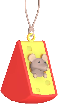 Cheese Mouse Charm