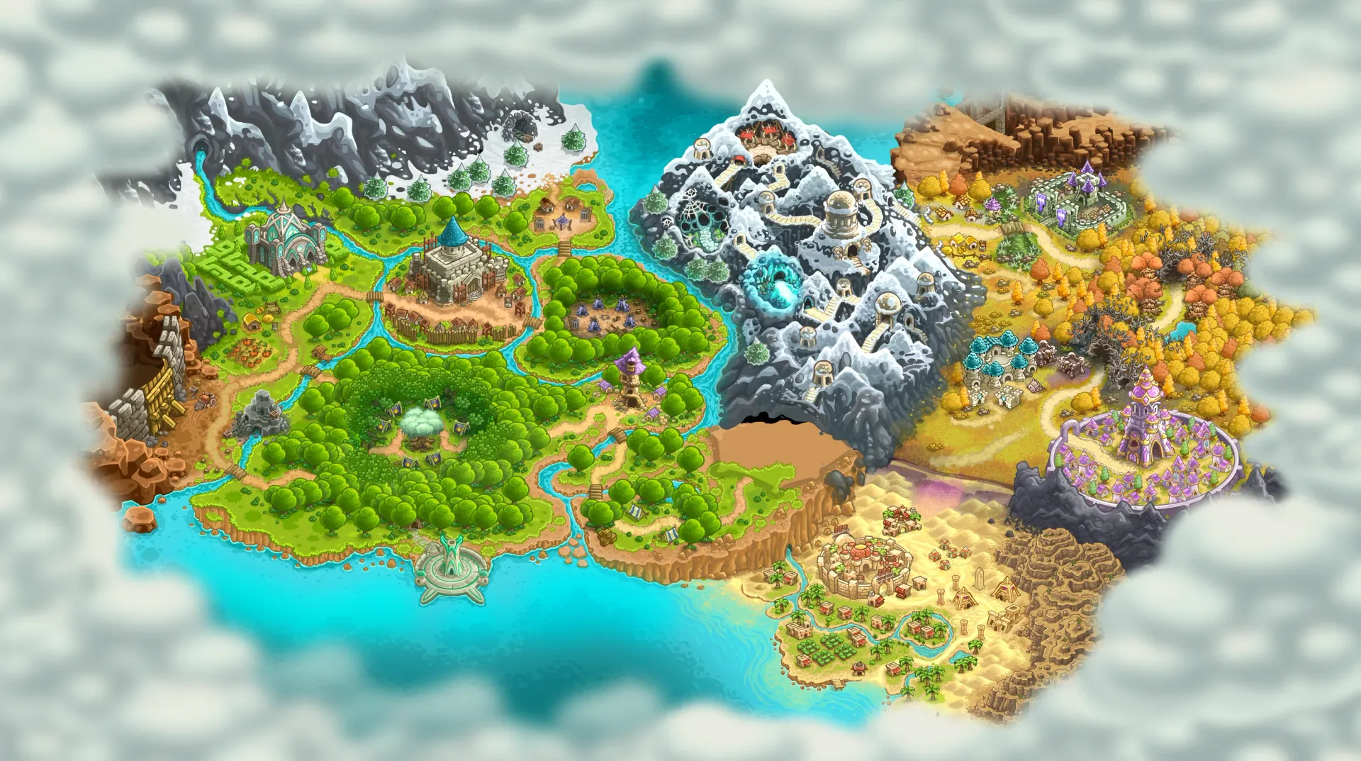 The Kingdom Rush 6: Genesis world map