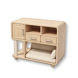 Sérénité boisée : meuble de rangement