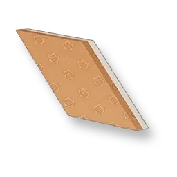 Grain pâle - Mur en pente brun chaud - Droite