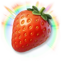 Fraise colorée immense