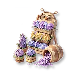 ระแนงไม้ดอกไม้ผึ้งปุกปุย