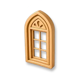 Fenêtre en bois en pointe