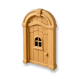 Porte en bois arquée