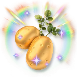 Pomme de terre cristalline brillante colorée immense