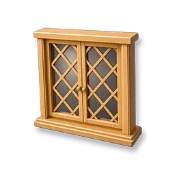 Fenêtre en bois à treillis - Diamant