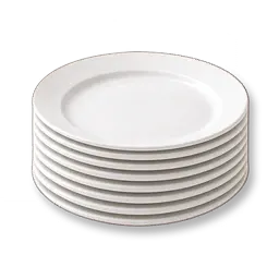 Teller-Set - weißes Porzellan