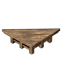 Base triangular de madera