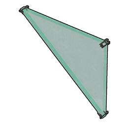 Muro triangolare in vetro (invertito)