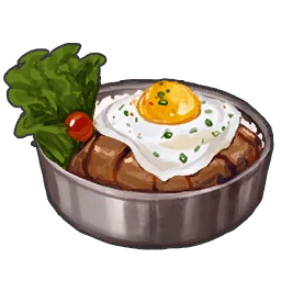 夏威夷紫霞鹿漢堡排飯